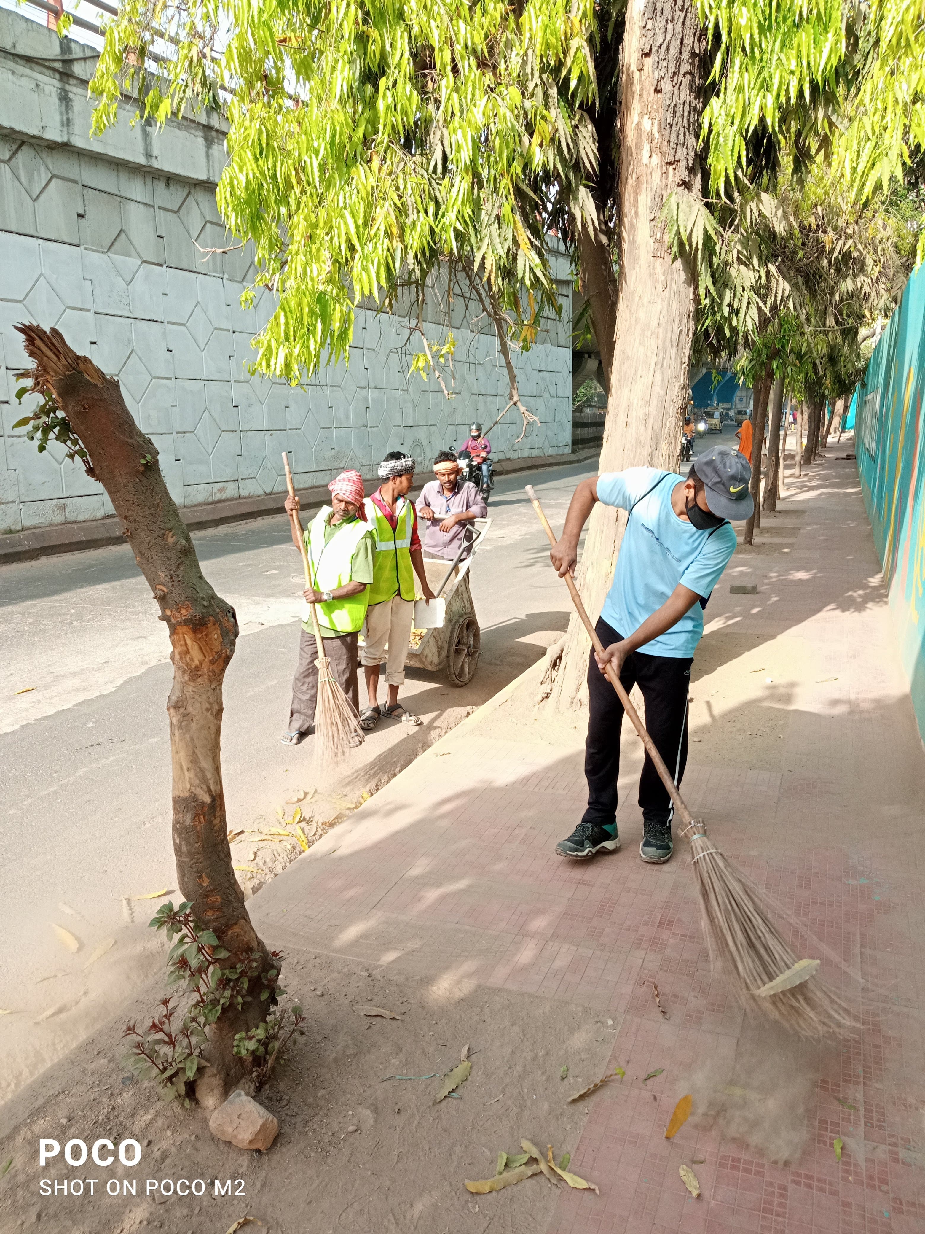 Volunteer brooming 